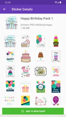 Stickers Happy Birthday android App screenshot 2