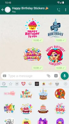 Stickers Happy Birthday android App screenshot 5