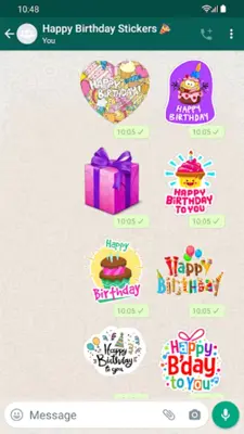 Stickers Happy Birthday android App screenshot 7